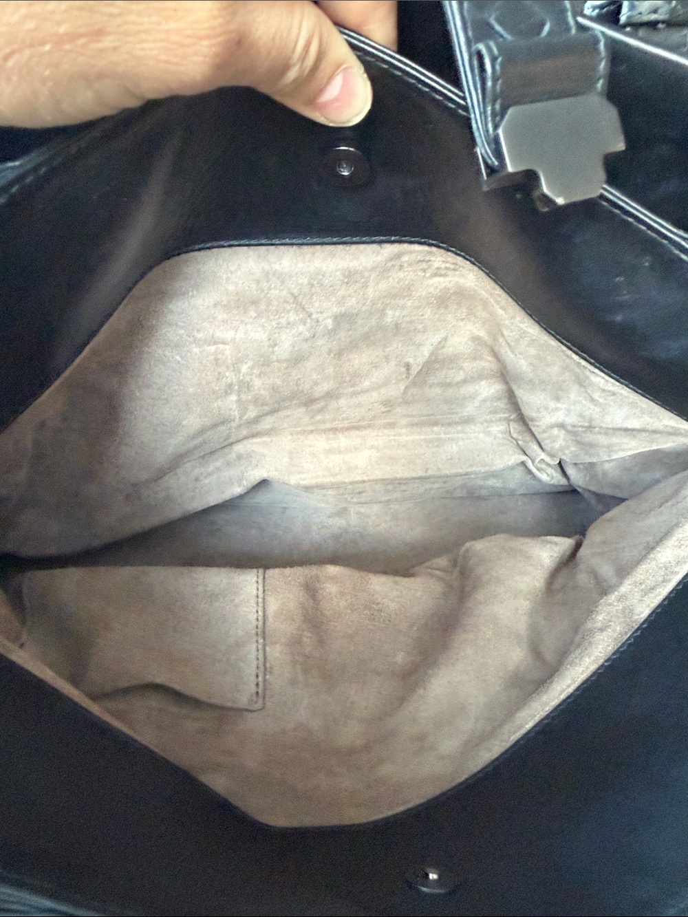 BOTTEGA VENETA Vintage Intrecciato Woven Leather Tote Bag Black - Picture 8 of 13